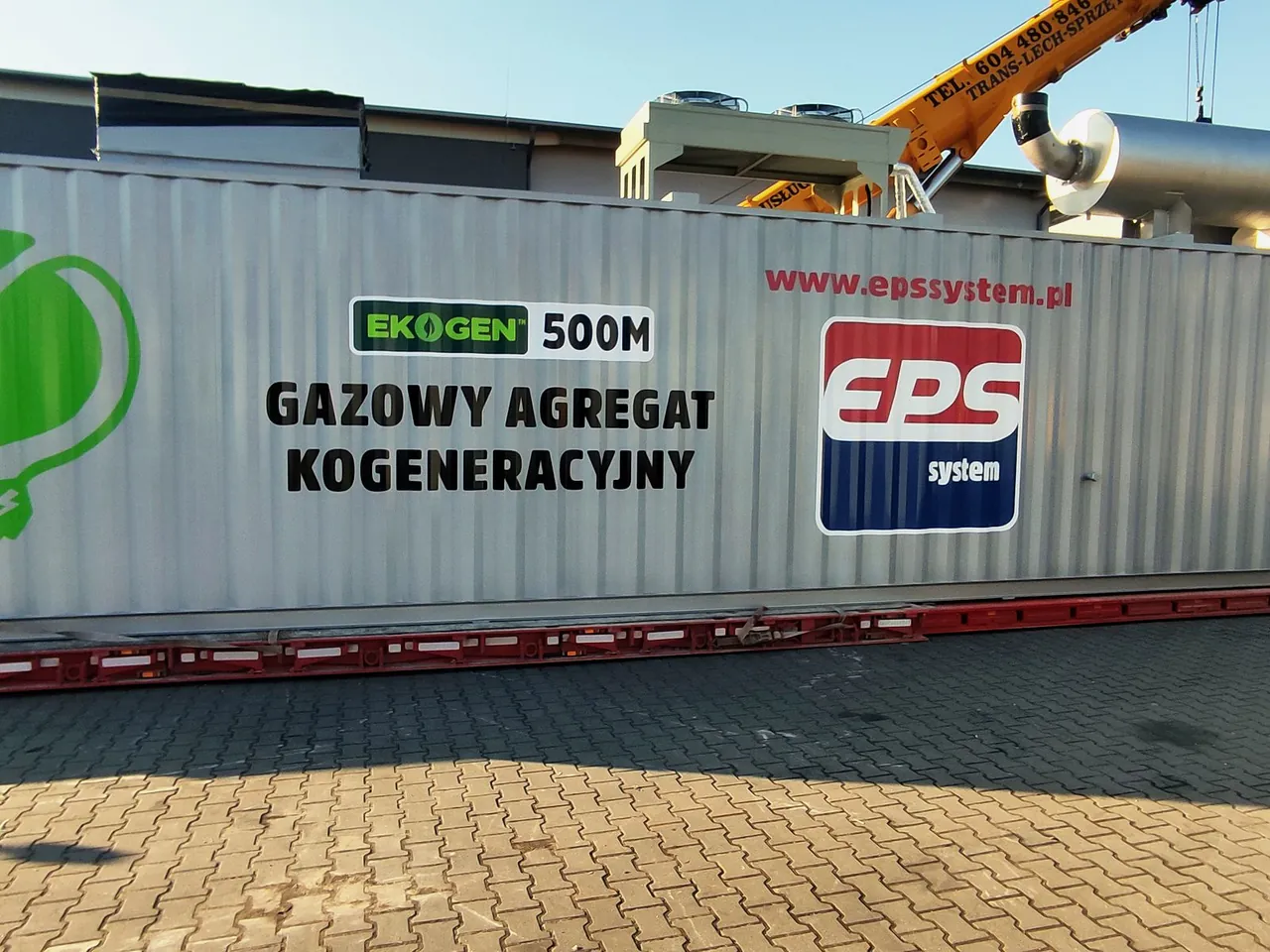 EKOGEN 500M — transport jednostki kogeneracyjnej do klienta